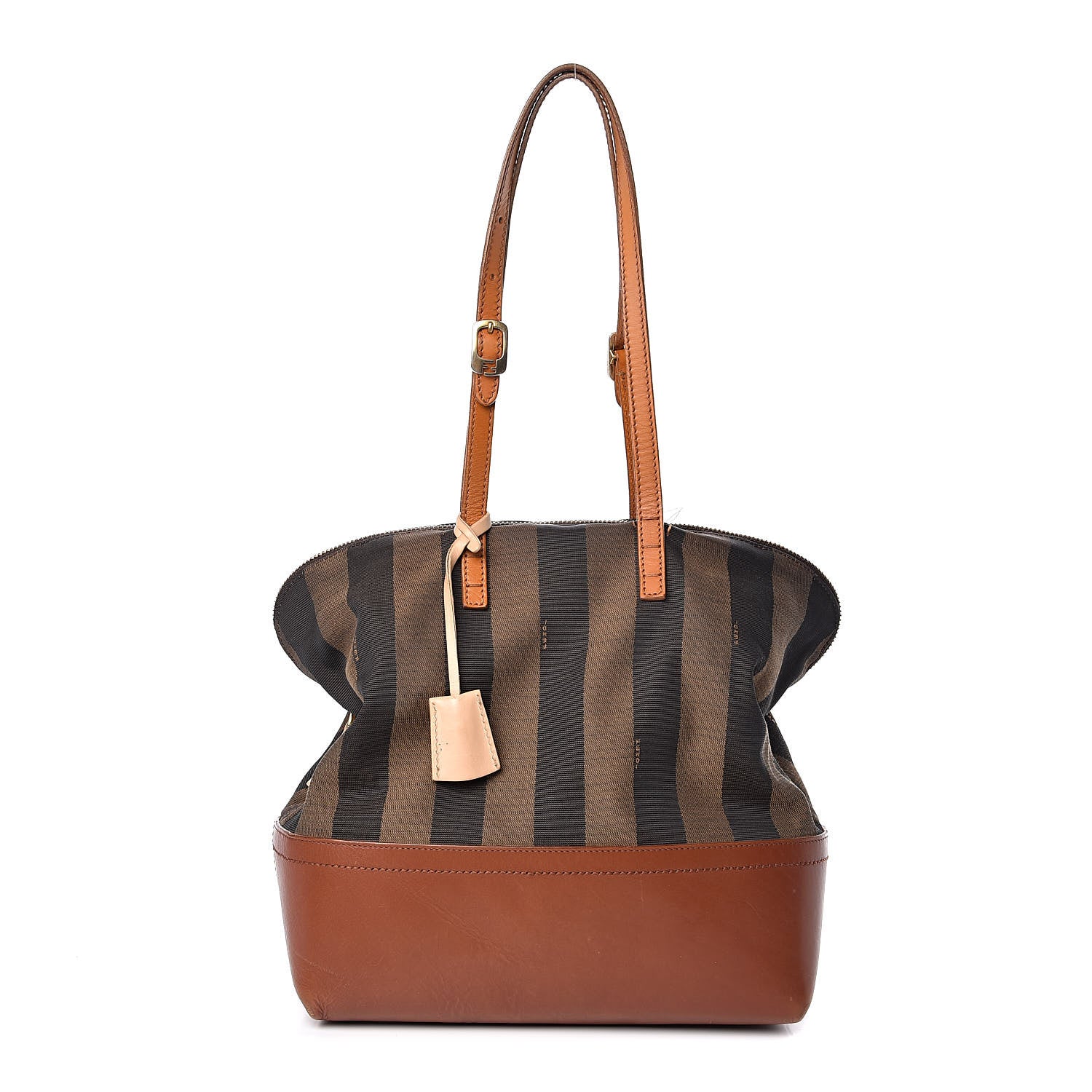 Fendi Pequin Cuoio Vegetale 2Bag Tobacco Cuoio Miele Vacchetta 1 of 17
