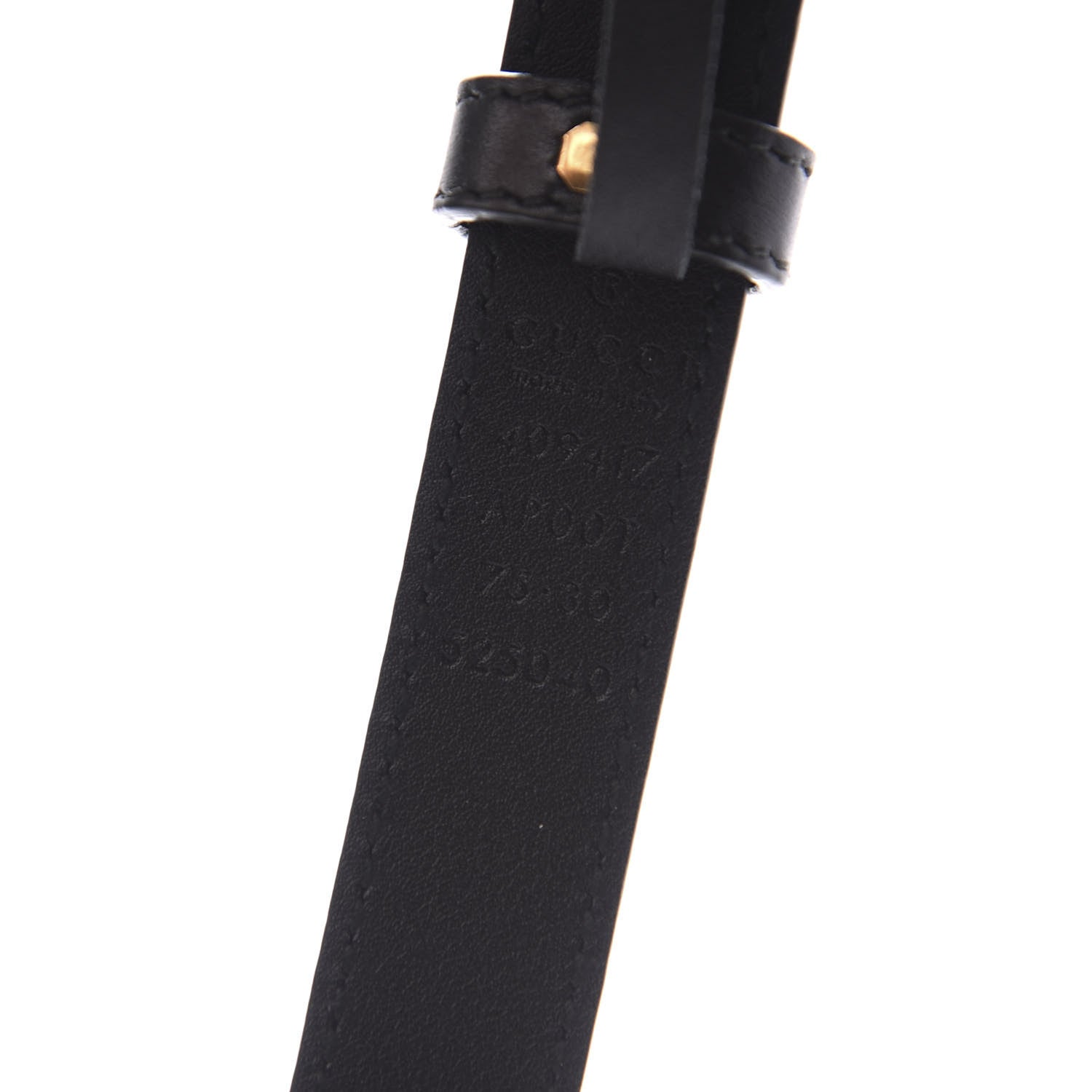 Gucci Calfskin Double G 20mm Belt 75 30 Black 5 of 6