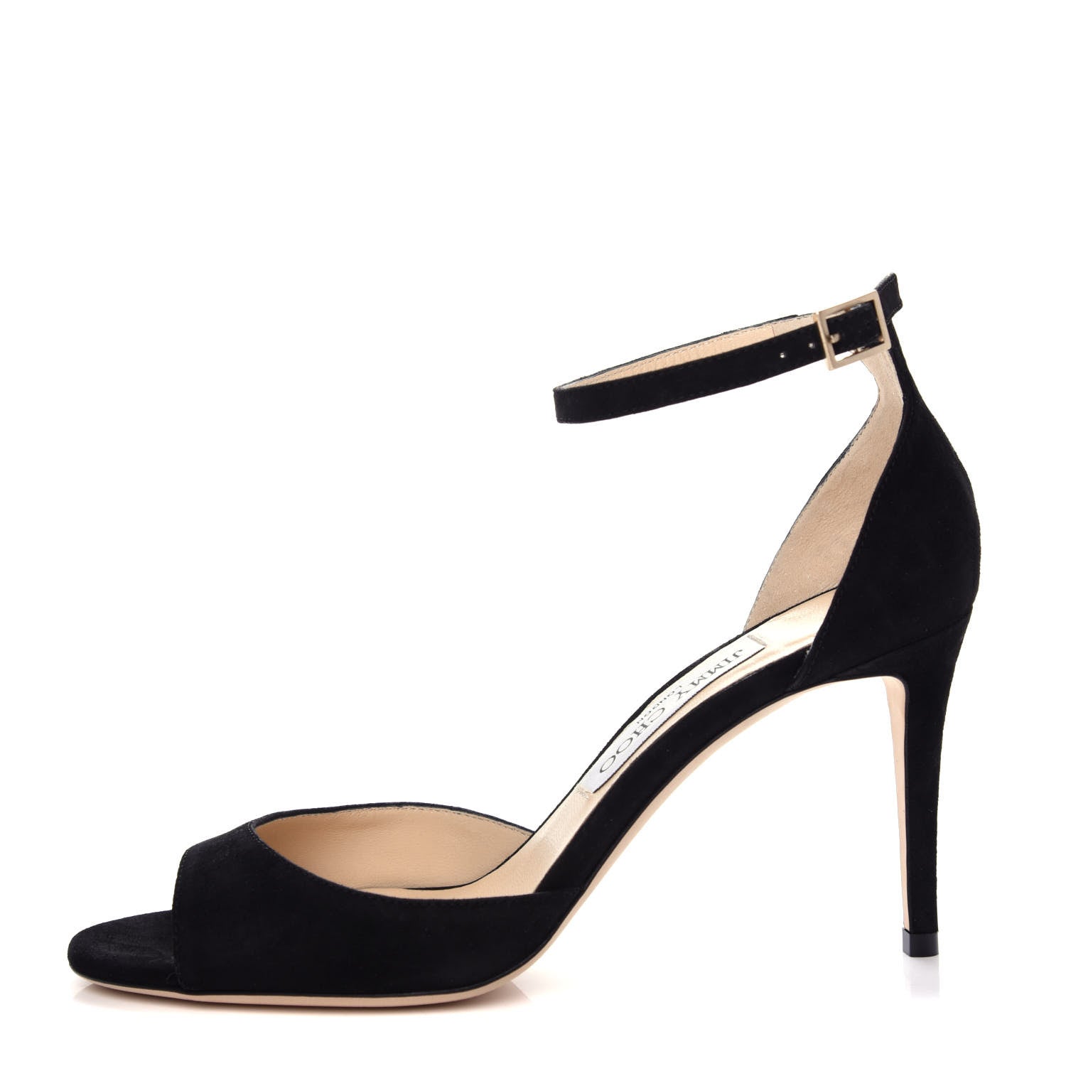 Jimmy Choo Suede Annie 85 Sandals 38 Black 1 of 10