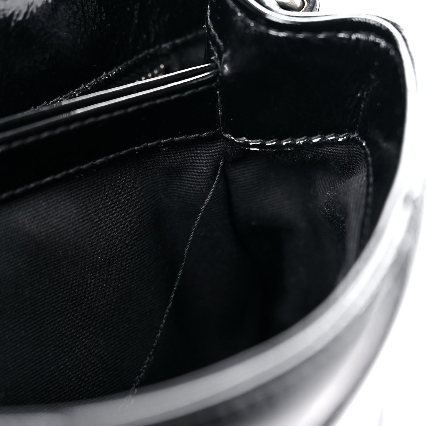 Patent Y Quilted Monogram Toy Loulou Crossbody Bag Black