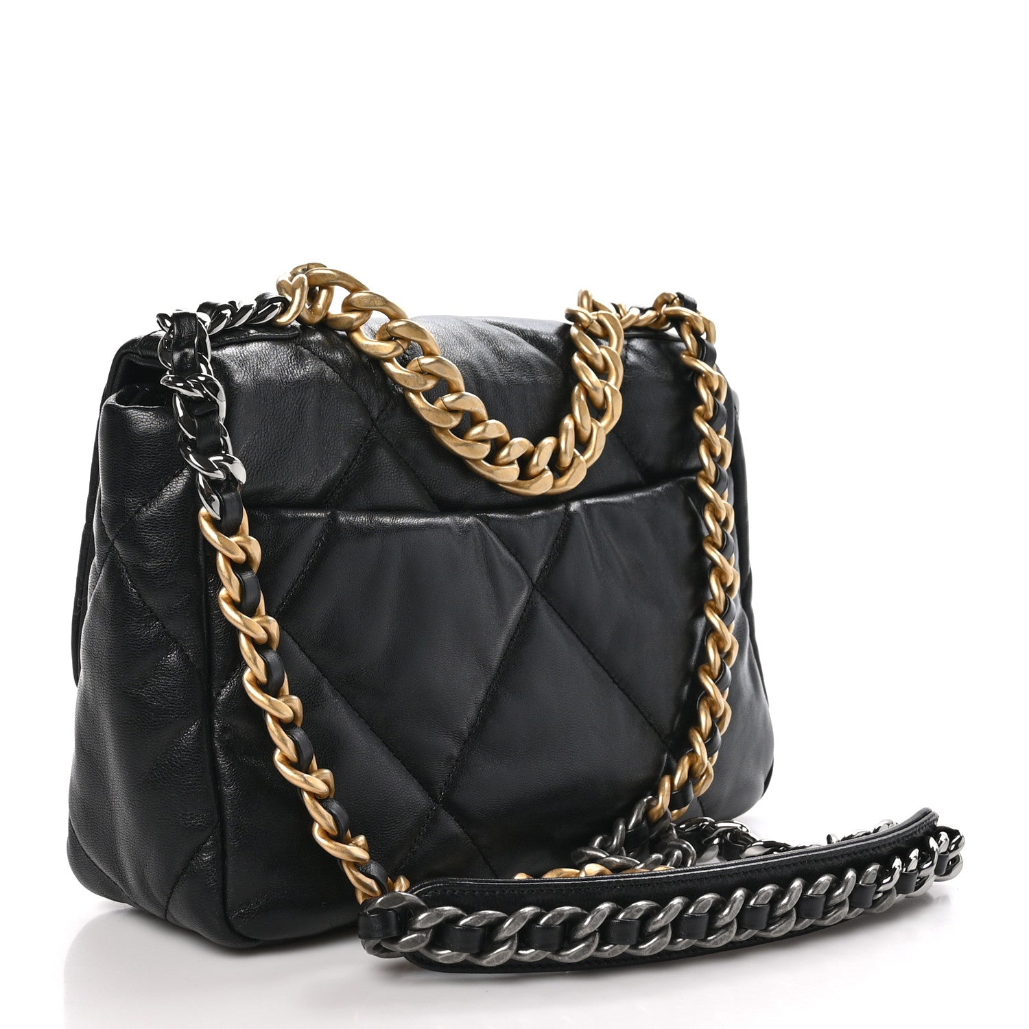 Chanel Goatskin Quilted Medium Chanel 19 Flap Black 2 of 10
