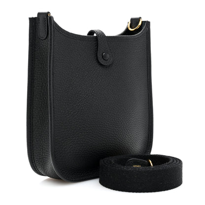 Hermes Taurillon Clemence Evelyne TPM Black 3 of 10