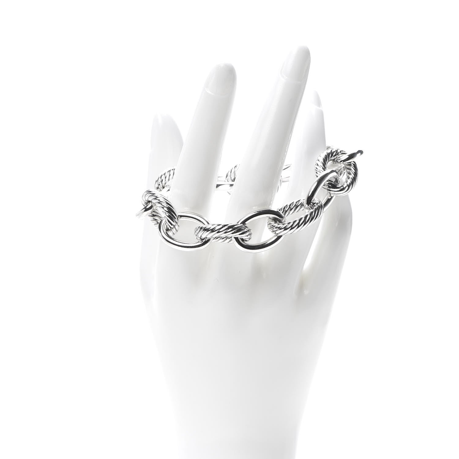 David Yurman Sterling Silver 12mm Large Oval Link Bracelet 2 of 5