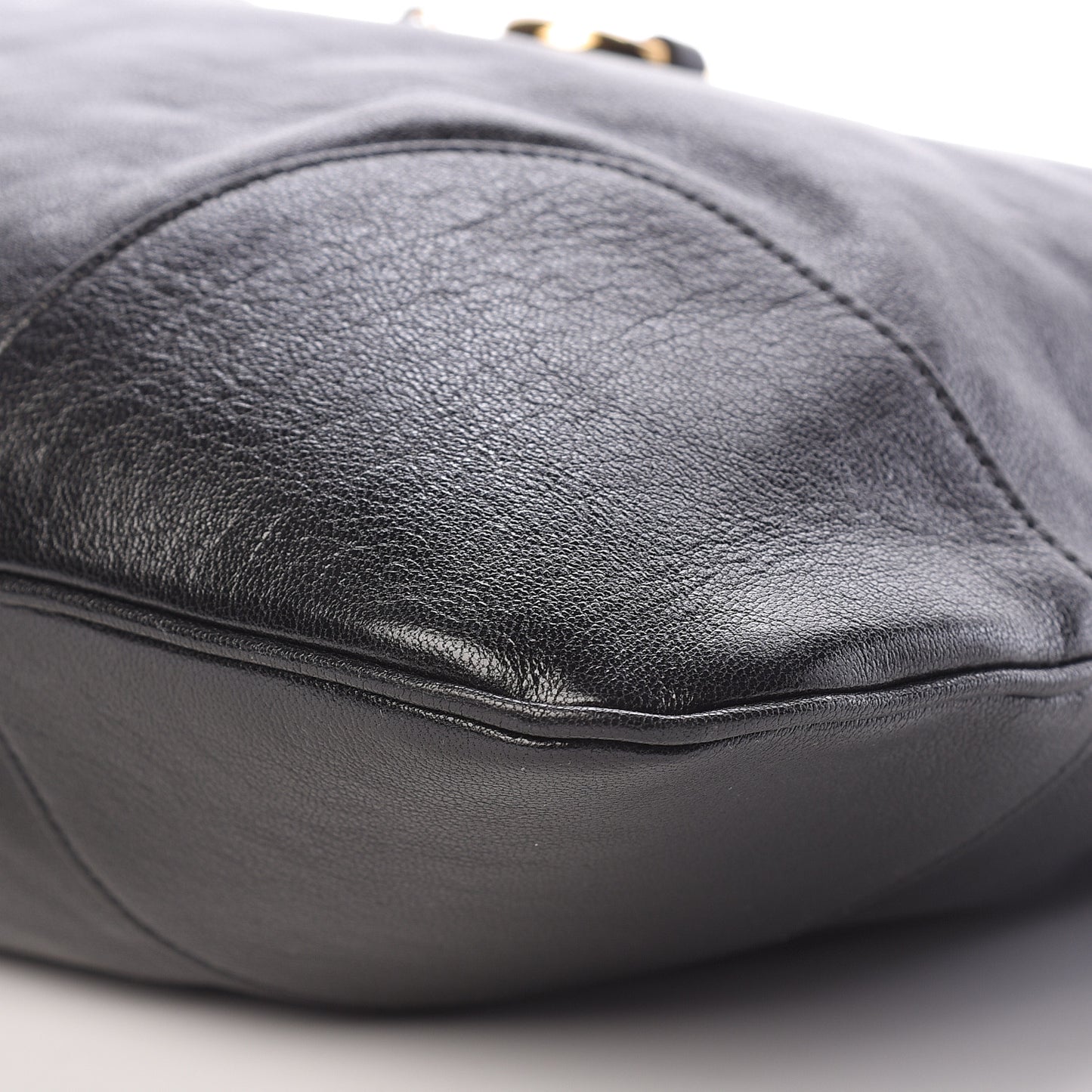 Sakai Calfskin Horsebit 1955 Cinch Top Messenger Bag Black
