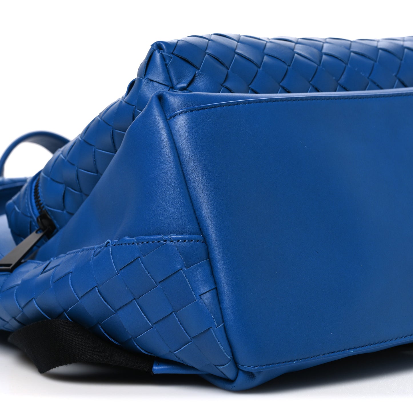 Smooth Calfskin Intrecciato Borsa Backpack Cobalt Blue