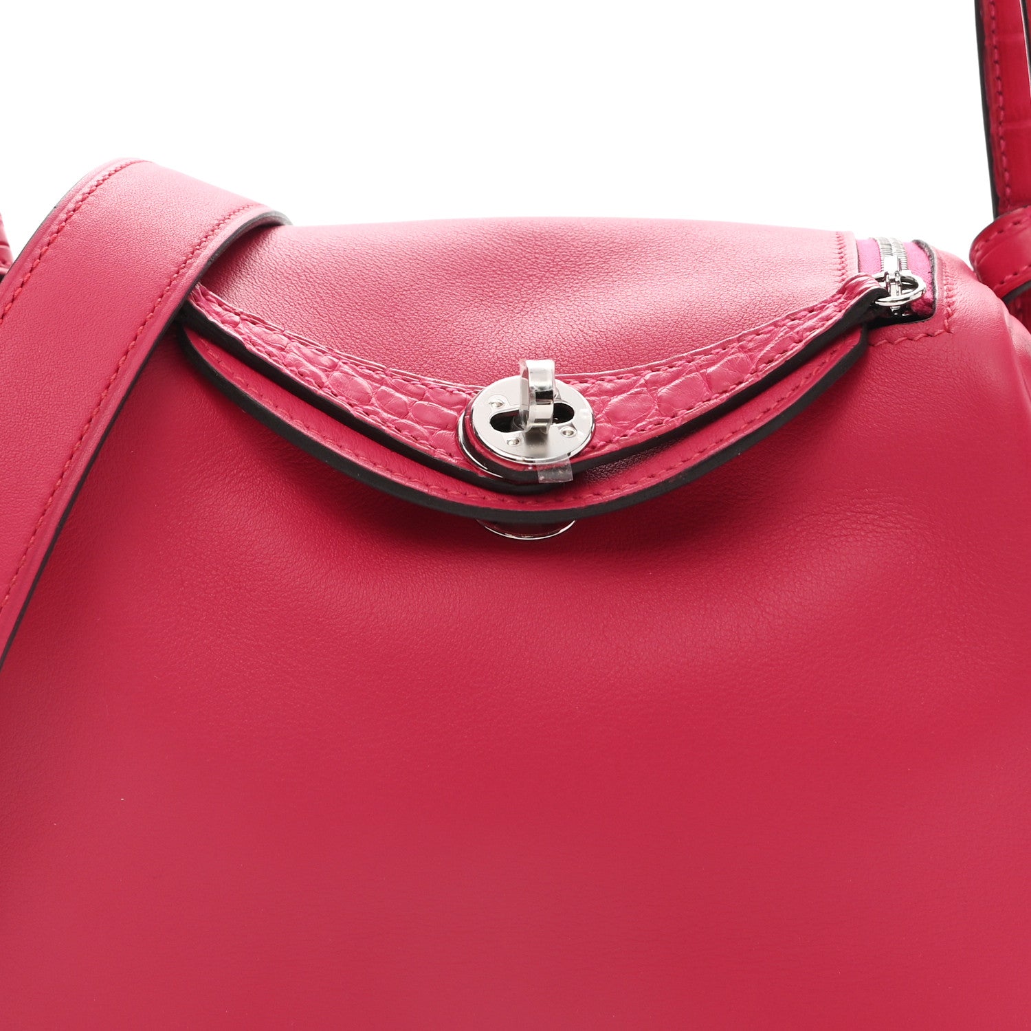 Hermes Matte Alligator Swift Mini Touch Lindy 20 Framboise 8 of 11