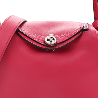 Hermes Matte Alligator Swift Mini Touch Lindy 20 Framboise 8 of 11