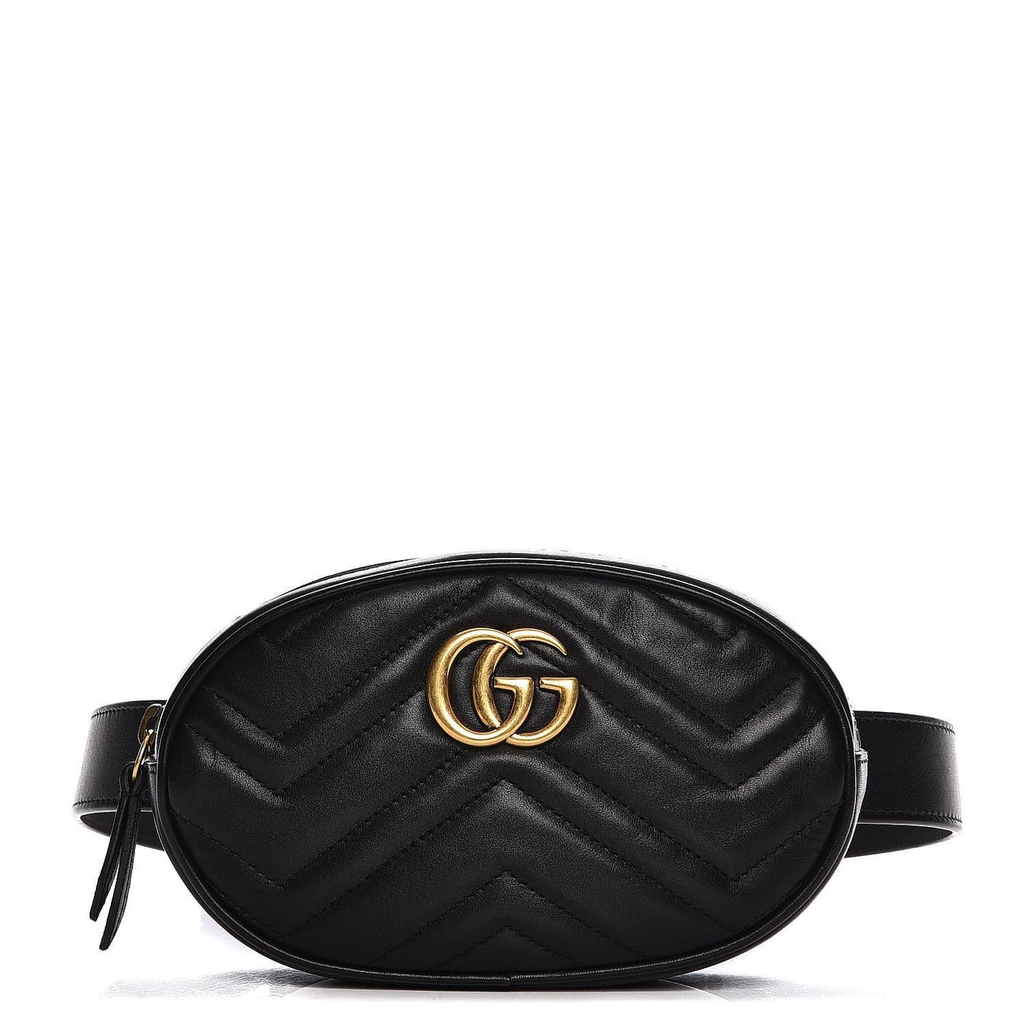 Calfskin Matelasse GG Marmont Belt Bag 75 30 Black