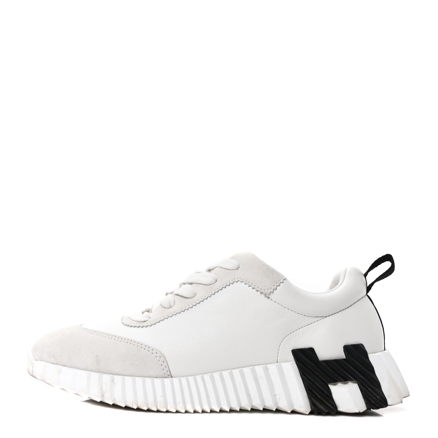 Hermes Calfskin Suede Goatskin Bouncing Sneakers 36 White 1 of 9