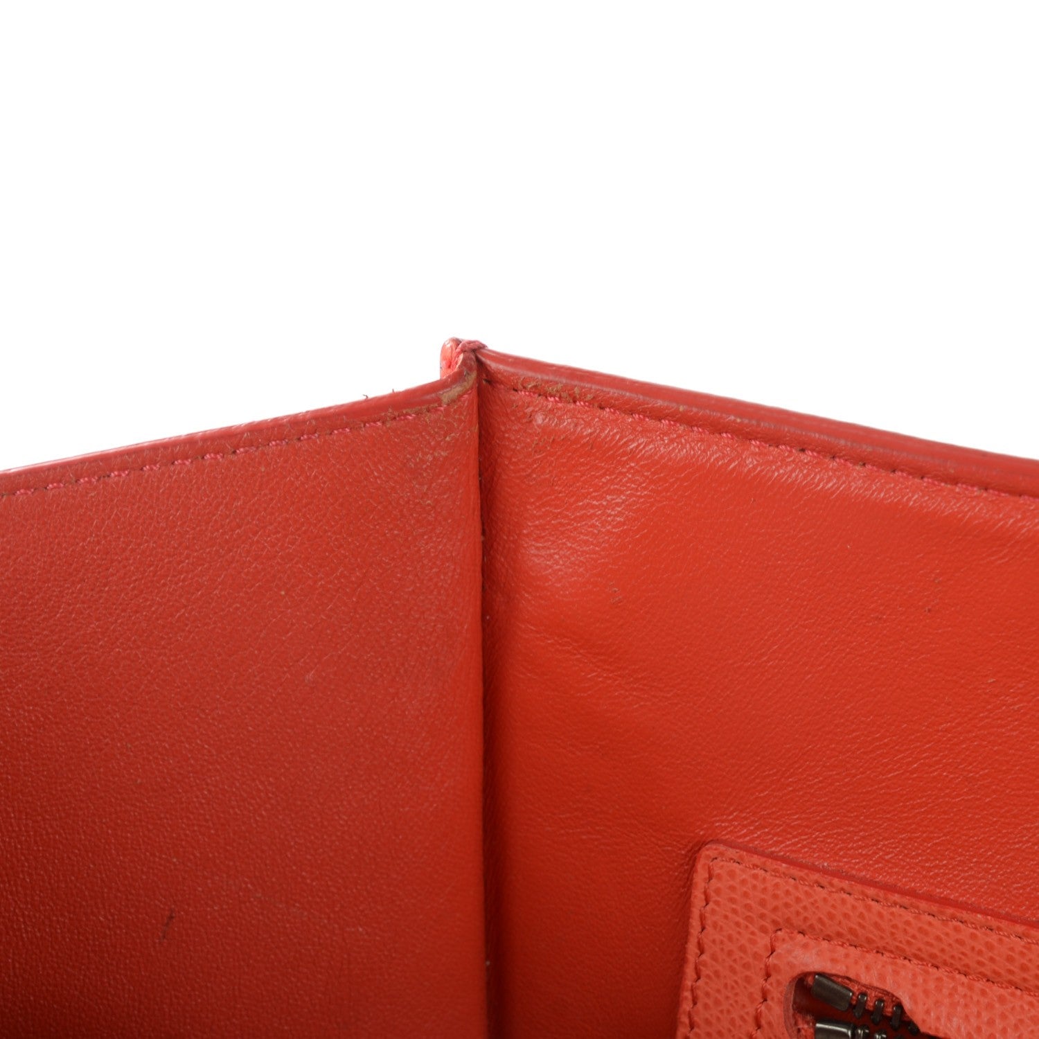 Celine Grained Calfskin Medium Phantom Luggage Coral 6 of 15