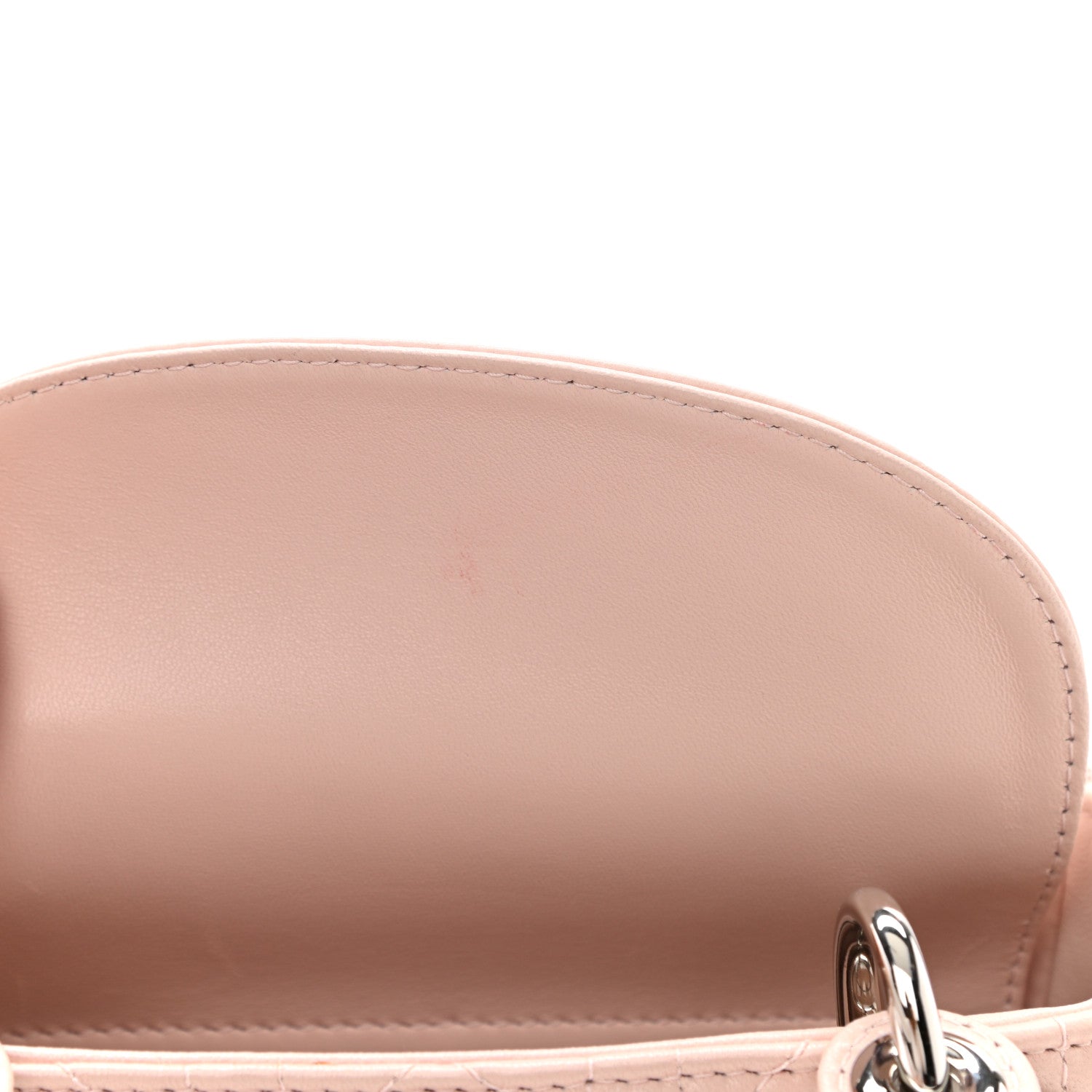 Christian Dior Lambskin Cannage Mini Lady Dior Crystal Strap Rose Poudre 8 of 12