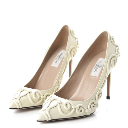 Valentino Garavani Nappa Swirl Pumps 36.5 Ivory 3 of 8