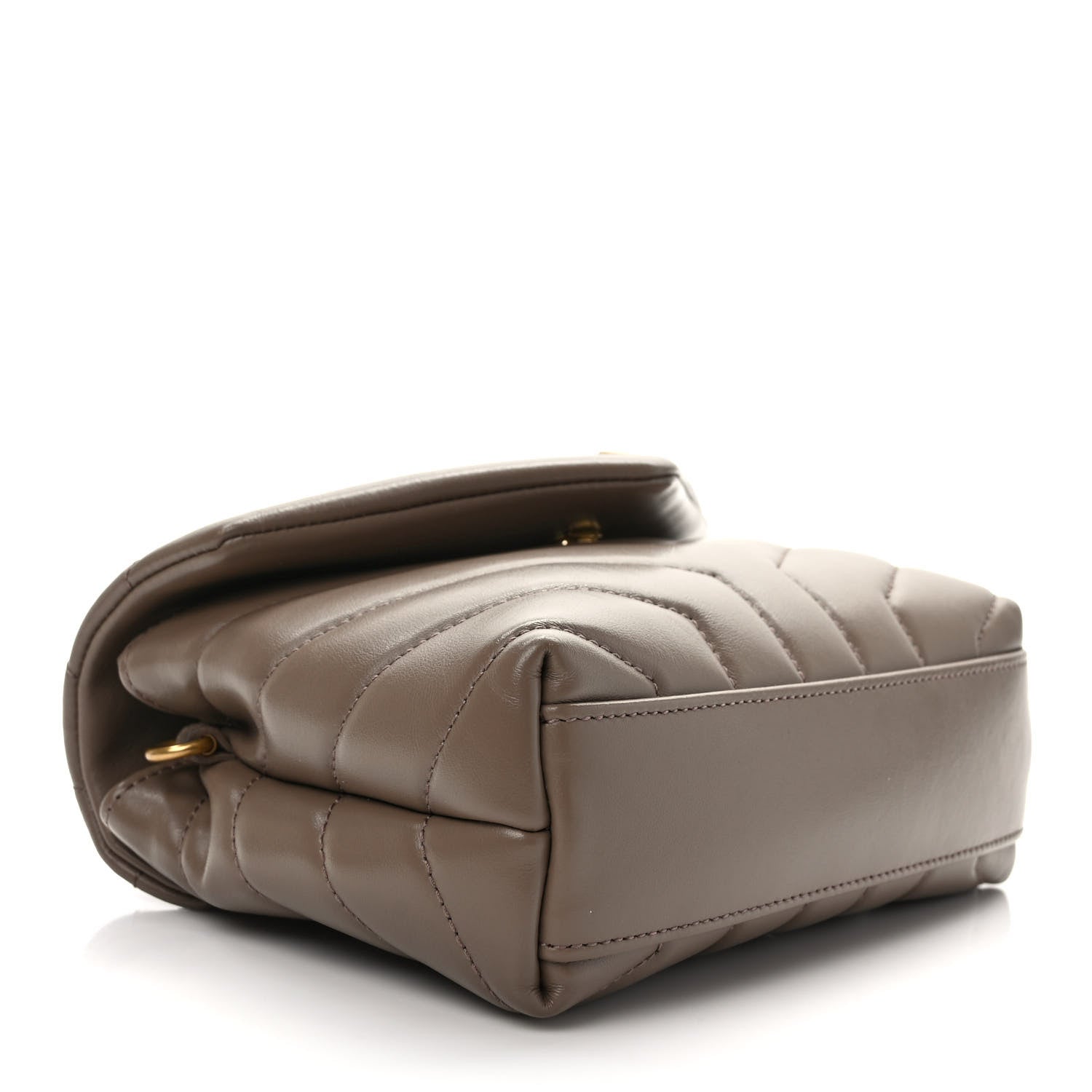 Saint Laurent Calfskin Y Quilted Monogram Toy Loulou Crossbody Bag Taupe 4 of 11