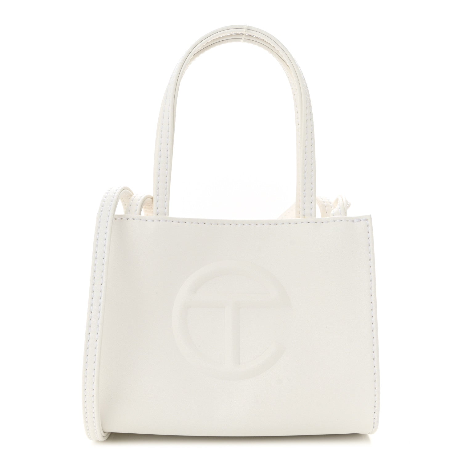 Telfar Vegan Leather Small Shopping Bag White White 1 of 10