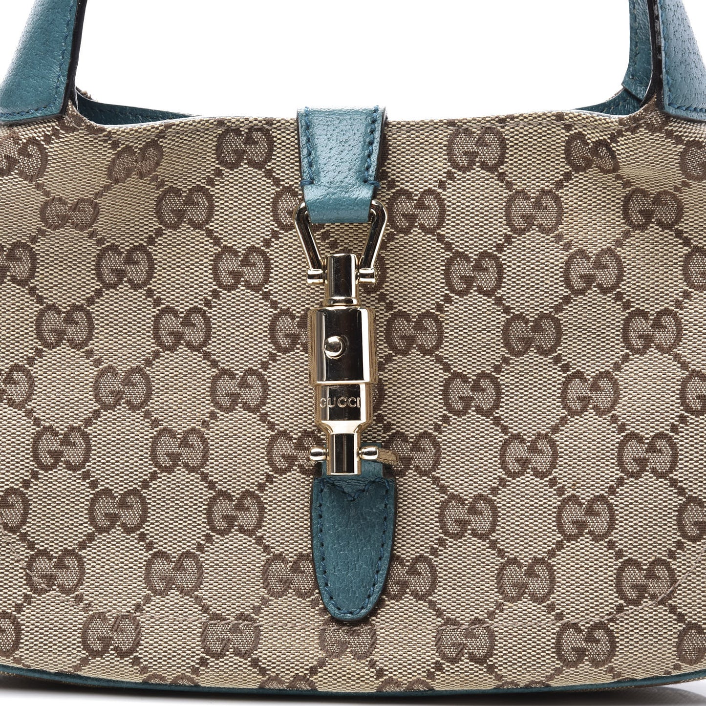 Monogram Web Small Piston Jackie O Hobo Turquoise