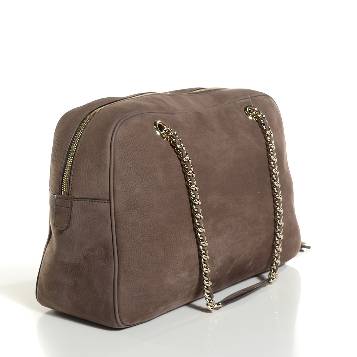 Gucci Vitello Range Medium Soho Bowler Grey Field 3 of 9