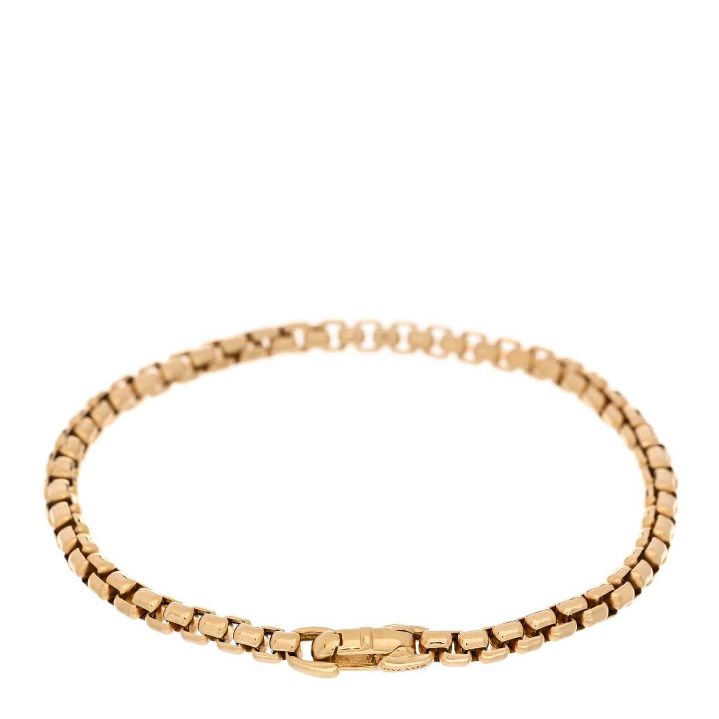 18K Yellow Gold 3.4mm Box Chain Bracelet