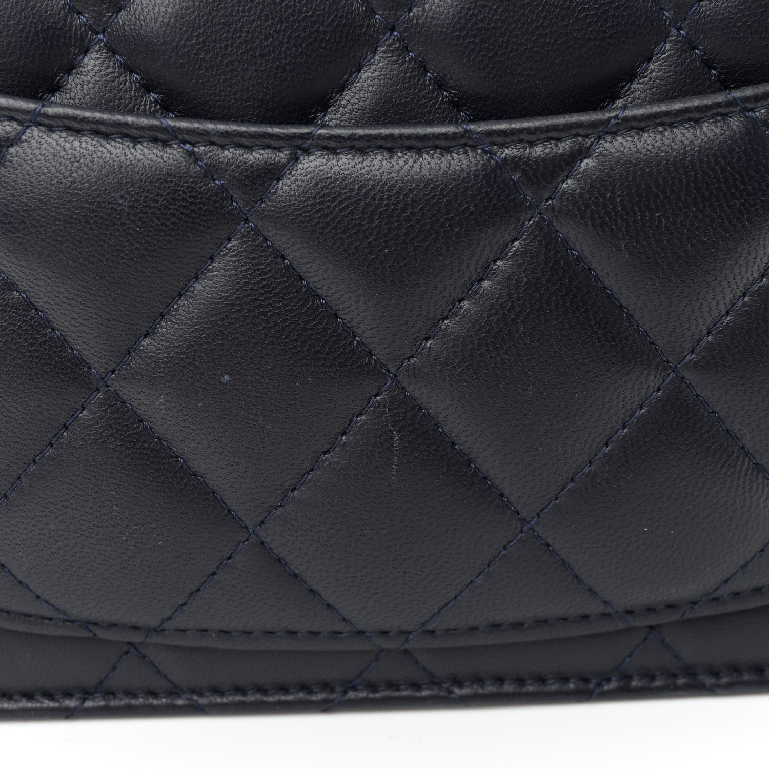 Chanel Lambskin Quilted Wallet On Chain WOC Navy Blue 11 of 11