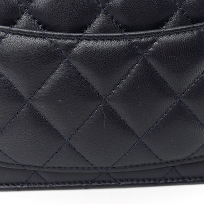 Chanel Lambskin Quilted Wallet On Chain WOC Navy Blue 11 of 11