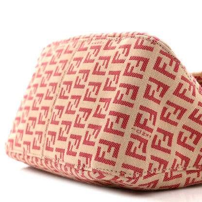 Fendi Zucchino Vitello Mini Mama Baguette Beige Rosso 10 of 13