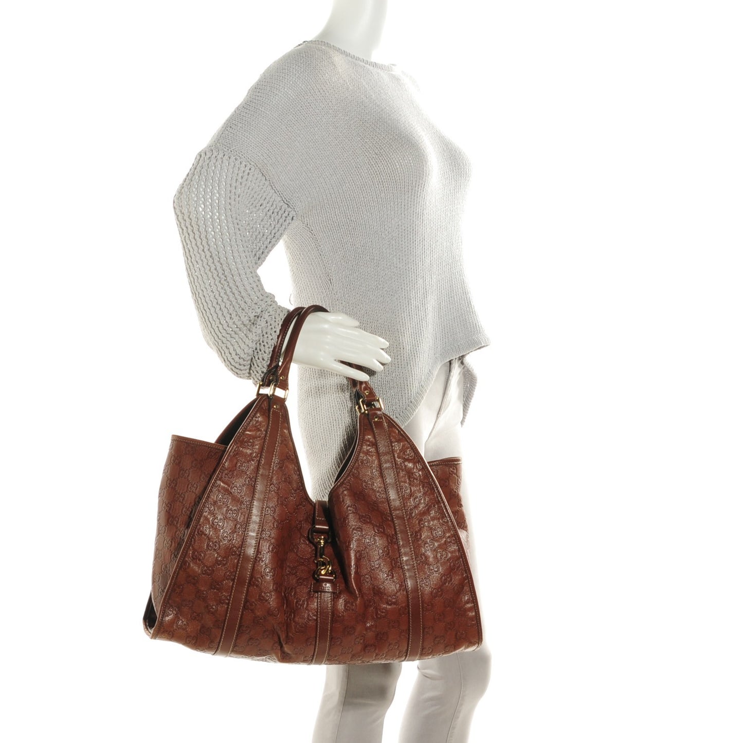 Guccissima Large Joy Shoulder Bag Brown