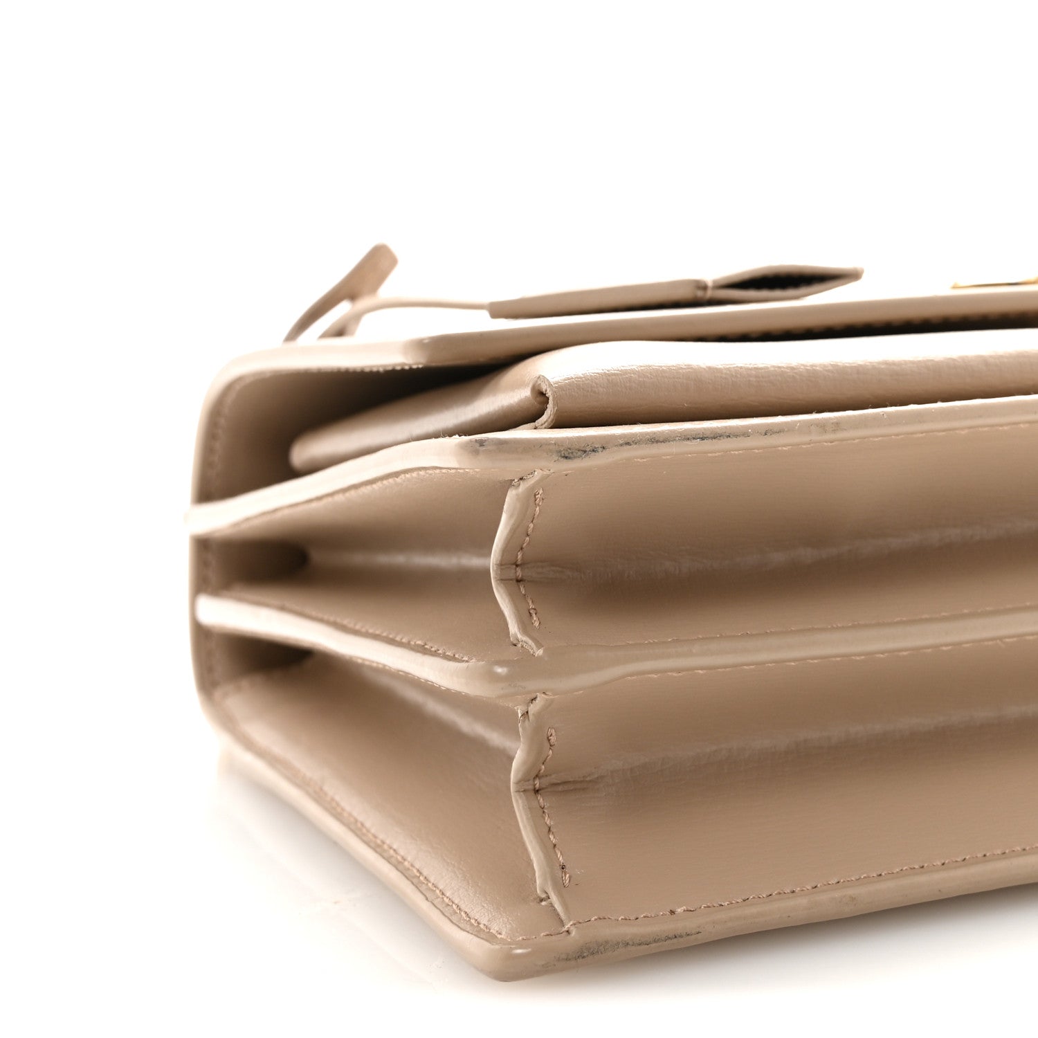 Saint Laurent Calfskin Medium Monogram Sunset Dark Beige 8 of 9