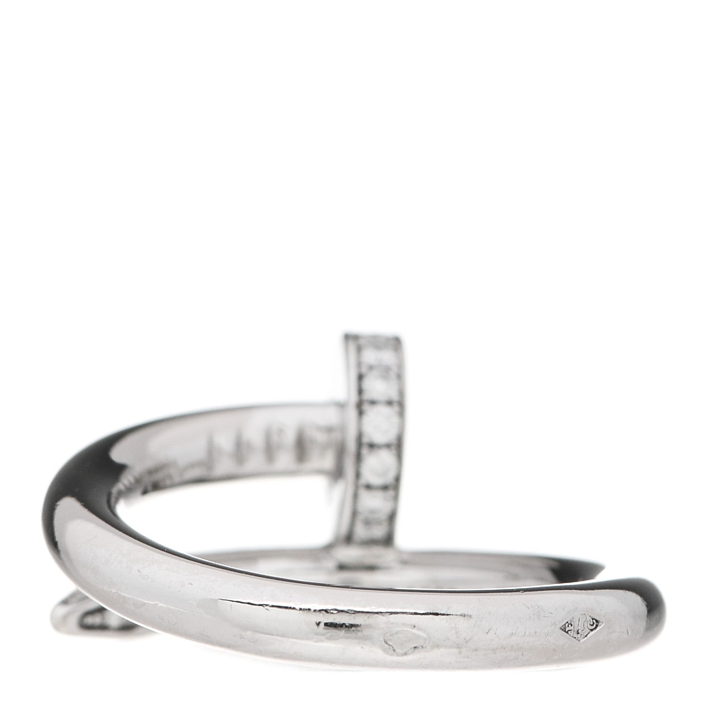18K White Gold Diamond Juste Un Clou Ring 49 4.75
