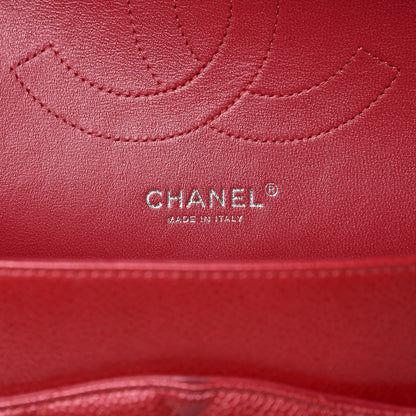 Chanel Pearly Caviar Quilted Jumbo Double Flap Dark Pink 9 of 10