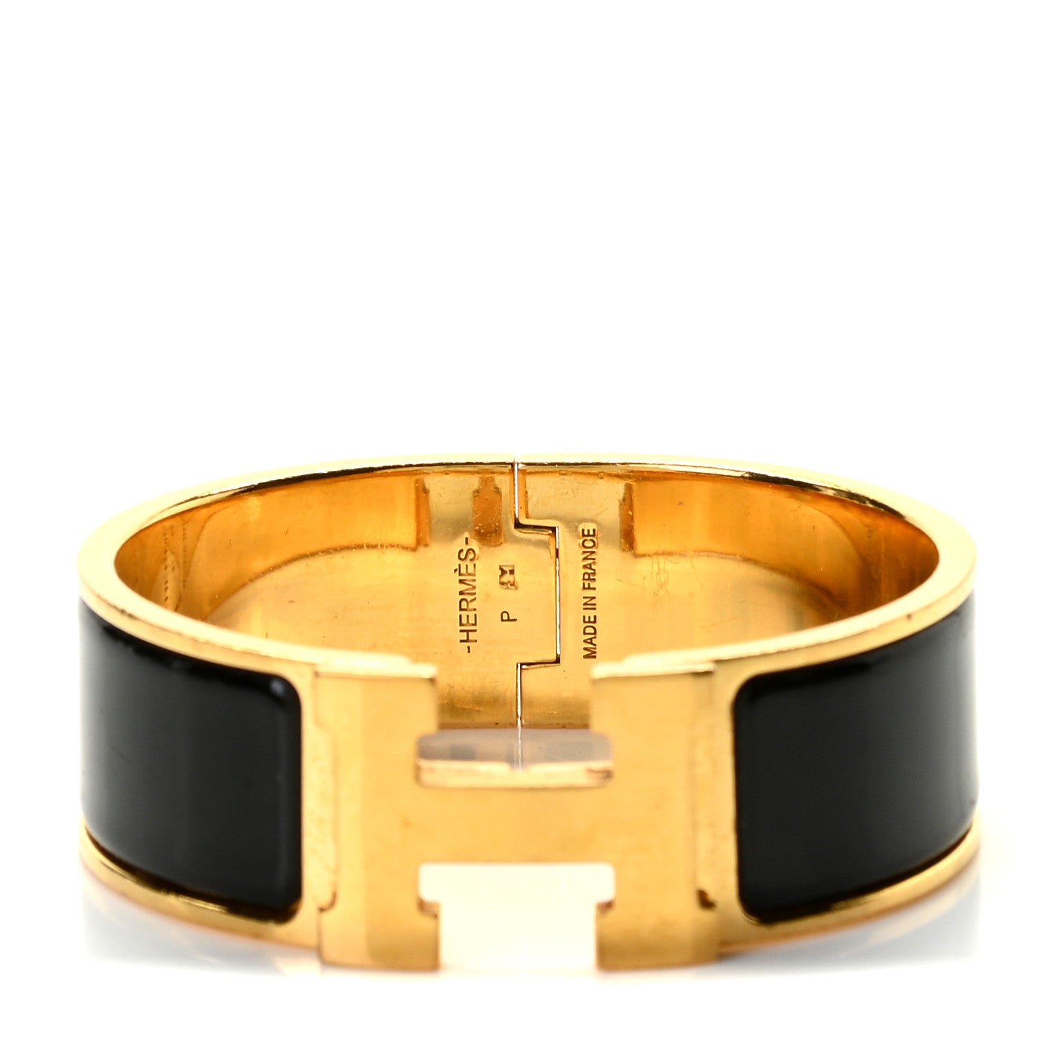 Hermes Enamel Wide Clic Clac H Bracelet PM Black 4 of 4