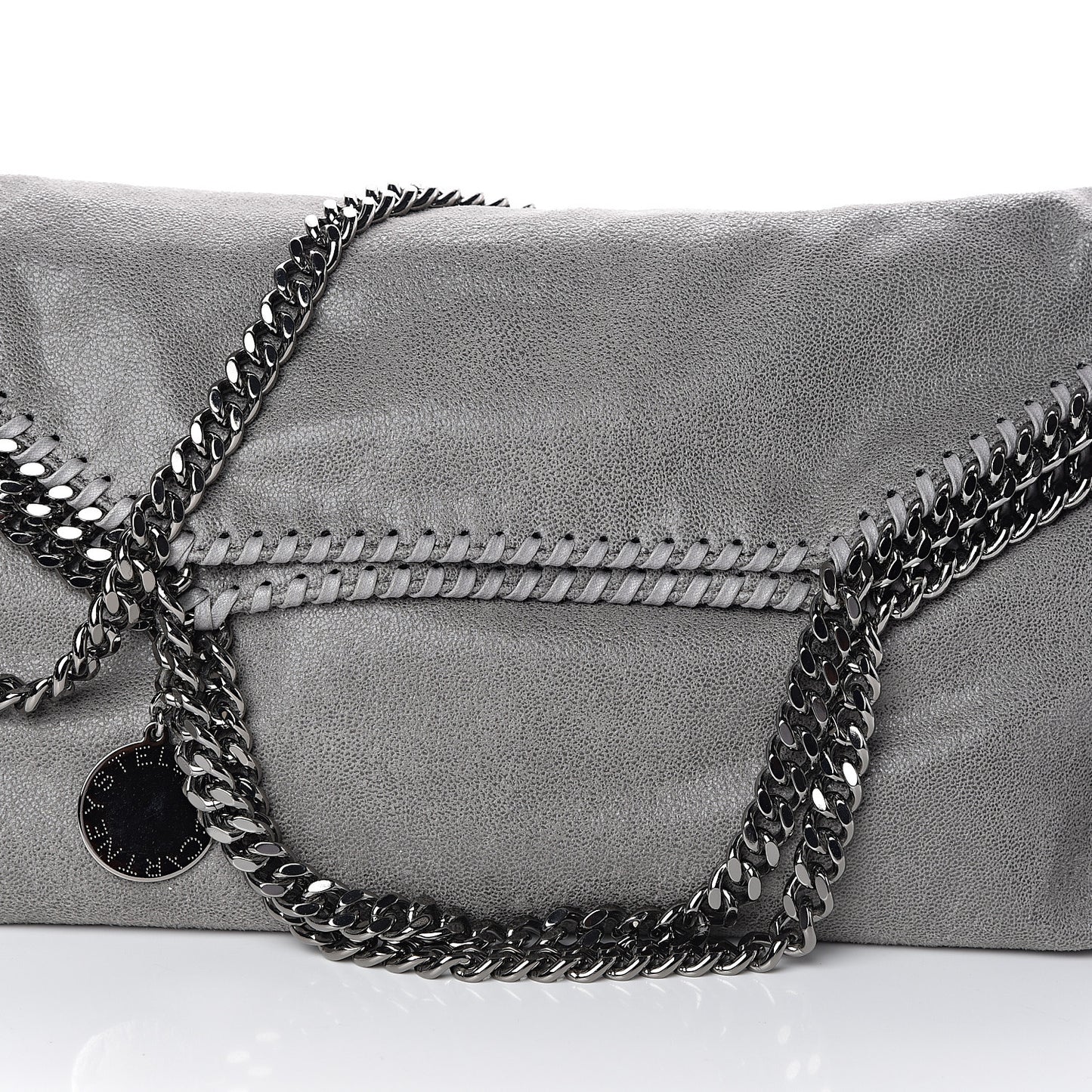 Shaggy Deer Falabella Fold Over Tote Grey