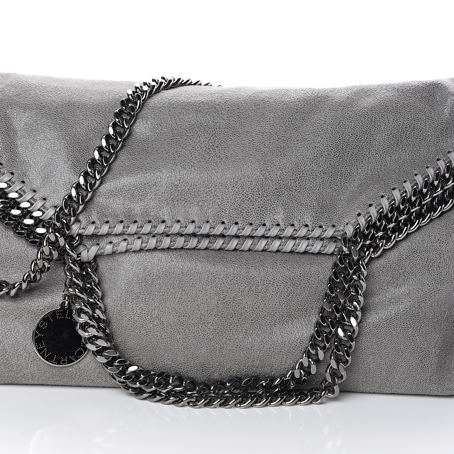 Stella McCartney Shaggy Deer Falabella Fold Over Tote Grey 6 of 8