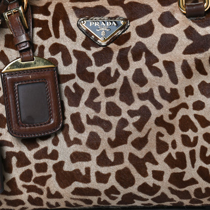 Prada Calf Hair Giraffe Print Tote Sabbia Moro 13 of 15