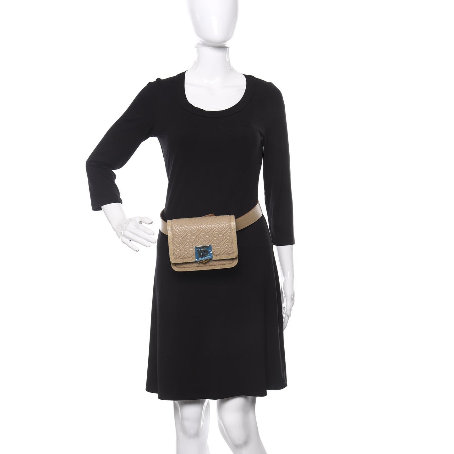 Lambskin Embossed Monogram TB Bum Bag Honey