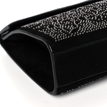 Alaia Suede Studded Foldover Clutch Black 9 of 10