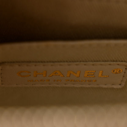 Chanel Grained Calfskin Small Bi-Color Neo Executive Shopper Tote Black Beige 5 of 7