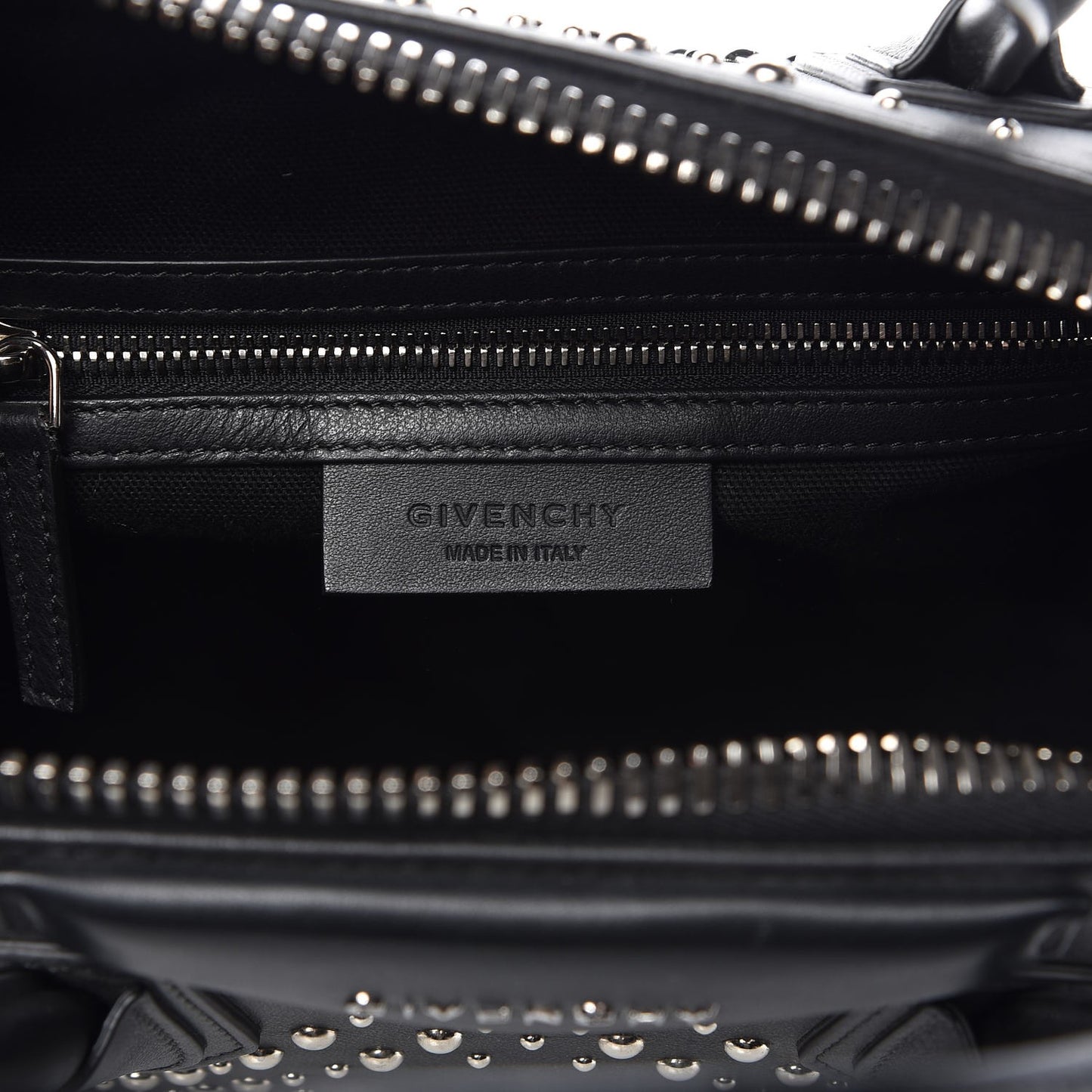 Smooth Calfskin Small Studded Antigona Black