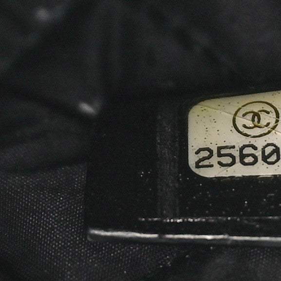 Caviar Studded Medium Deauville Pouch Black