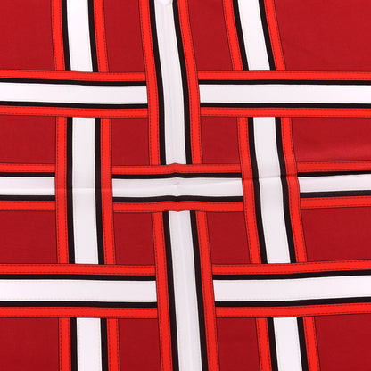 Burberry Silk Buckle Print Square Scarf Red 2 of 4