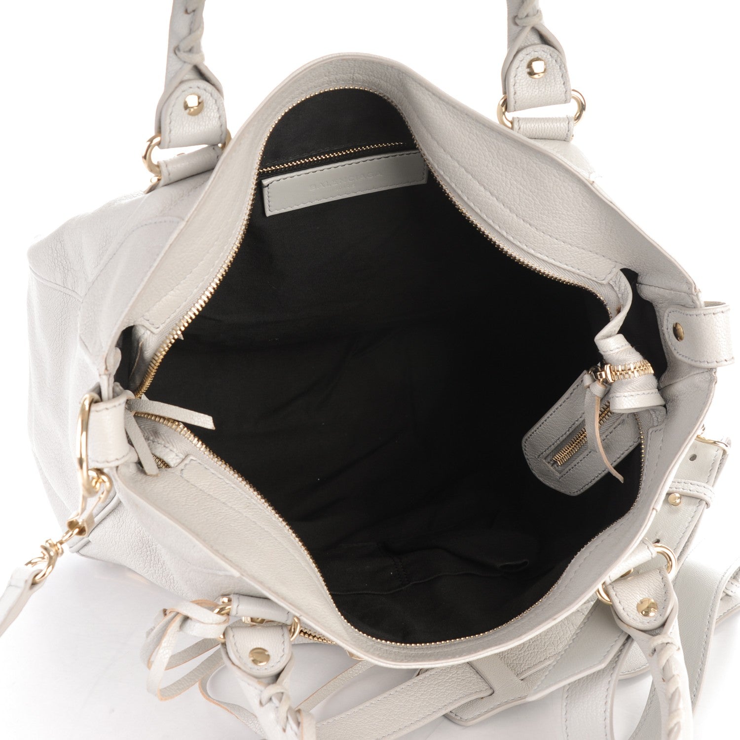 Balenciaga Chevre Gold Metallic Edge Hardware Velo Gris Perle 5 of 7