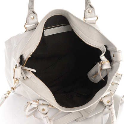 Balenciaga Chevre Gold Metallic Edge Hardware Velo Gris Perle 5 of 7