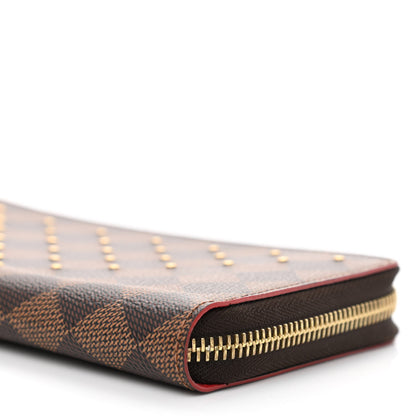 Louis Vuitton Damier Ebene Studded Zippy Wallet Cherry 9 of 9