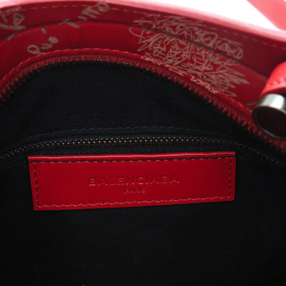 Balenciaga Calfskin Love Perforated Blackout Hardware S City Rouge Profond 7 of 8