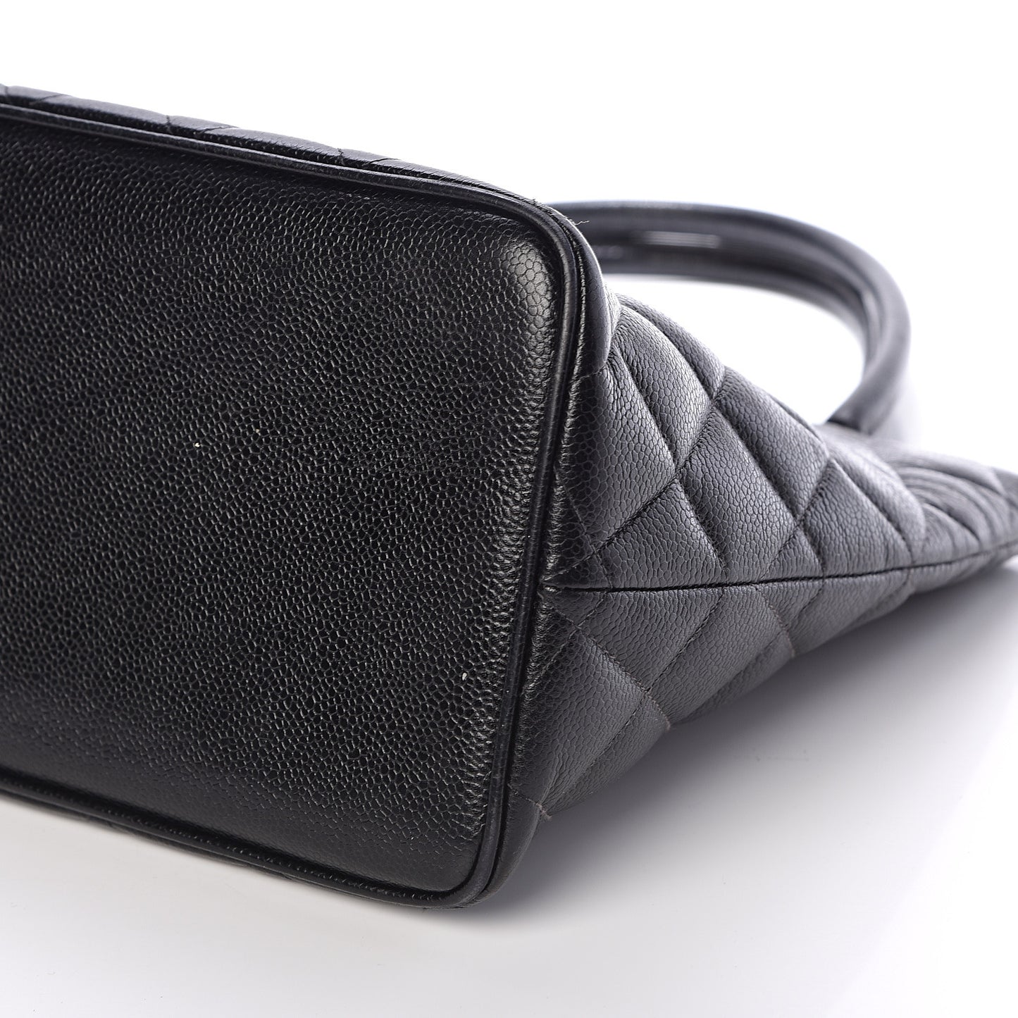 Caviar Quilted Medallion Tote Black