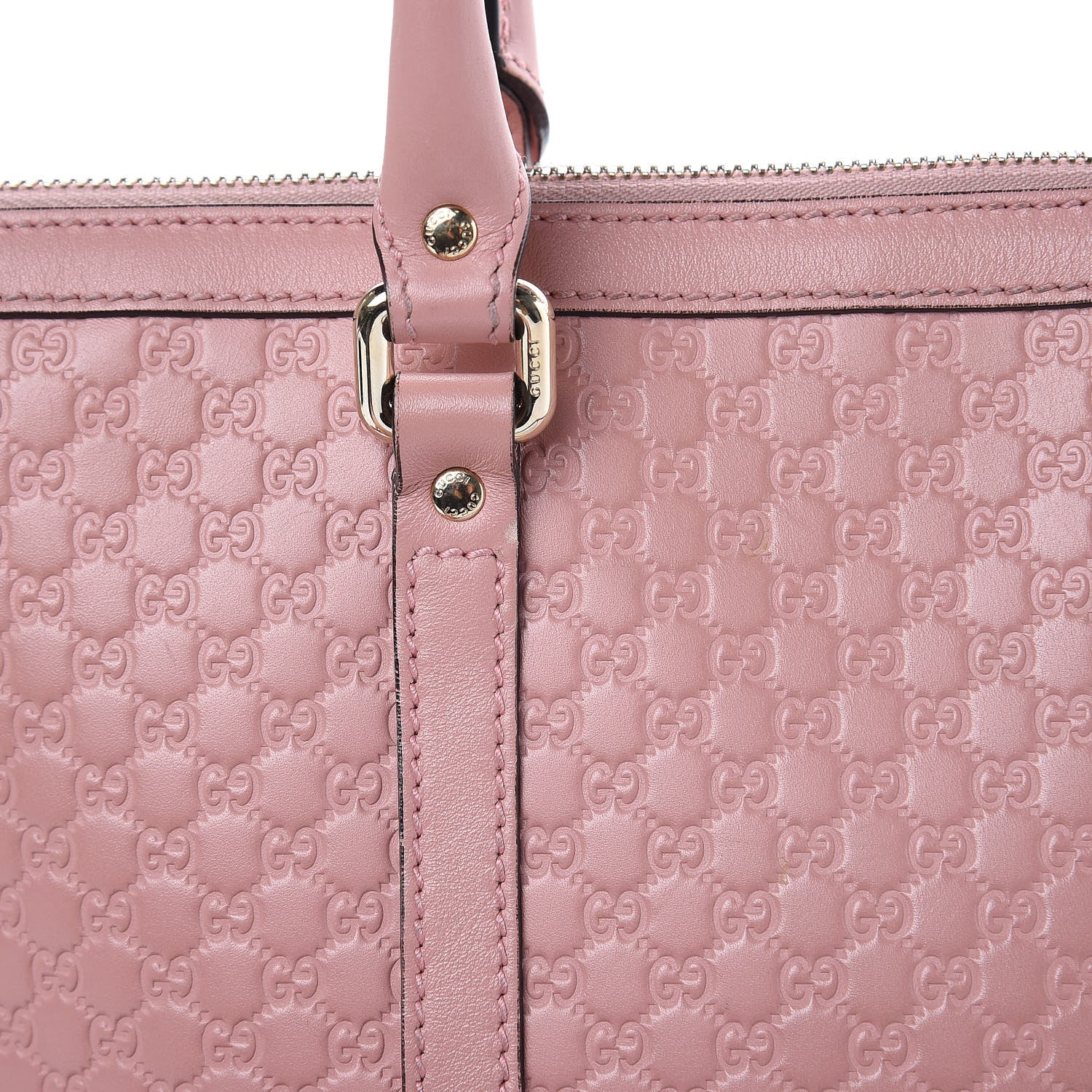 Gucci Soft Microguccissima Small Zippered Satchel Soft Pink 17 of 19