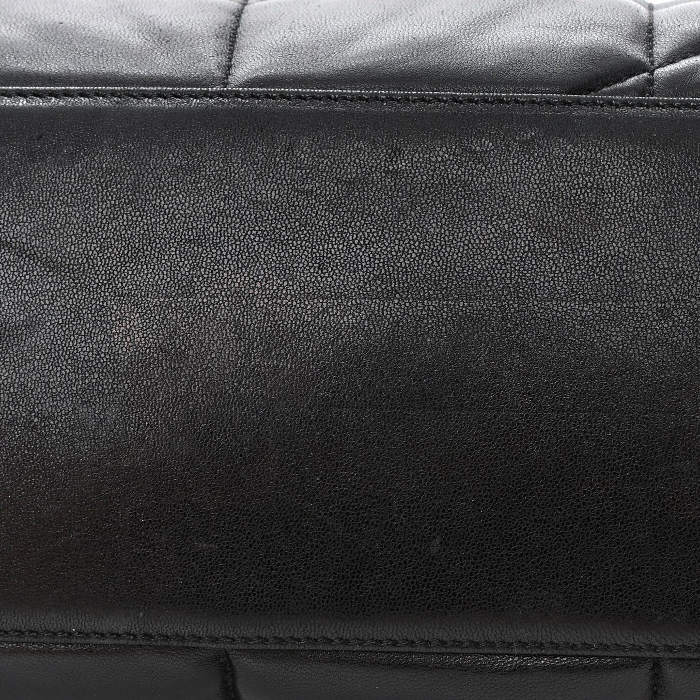 Lambskin Quilted Medium Loulou Puffer Monogram Chain Satchel Black