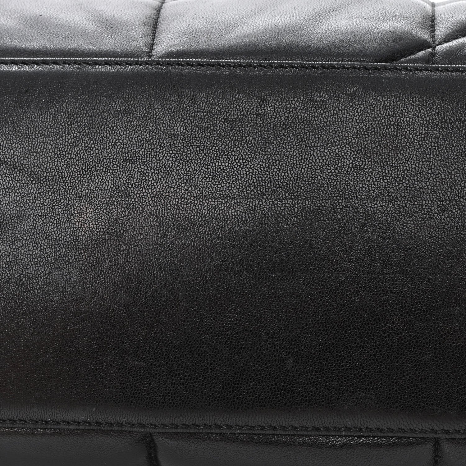 Saint Laurent Lambskin Quilted Medium Loulou Puffer Monogram Chain Satchel Black 14 of 15