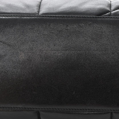 Saint Laurent Lambskin Quilted Medium Loulou Puffer Monogram Chain Satchel Black 14 of 15