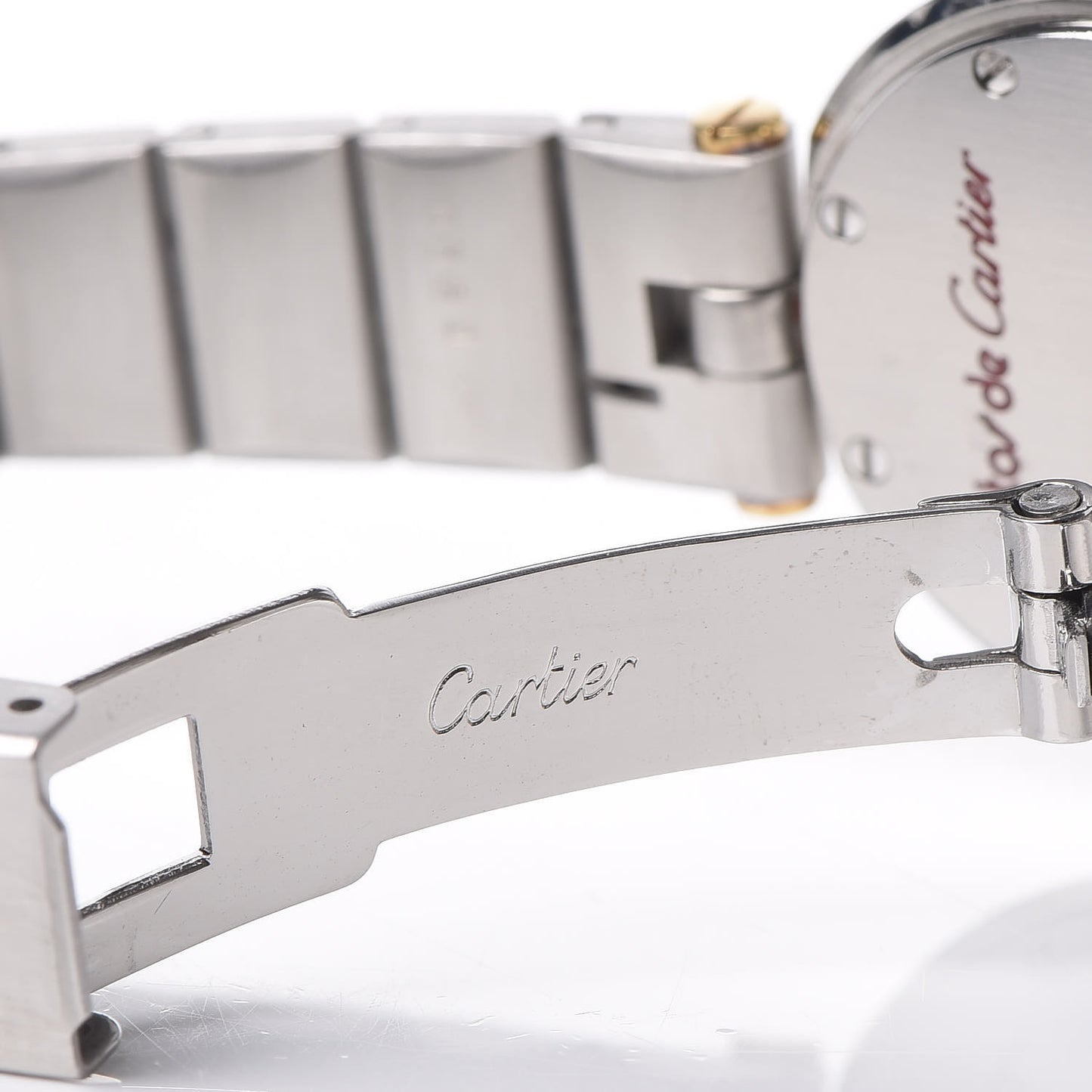 Stainless Steel 18K Yellow Gold 27mm Santos De Galbee Quartz Watch