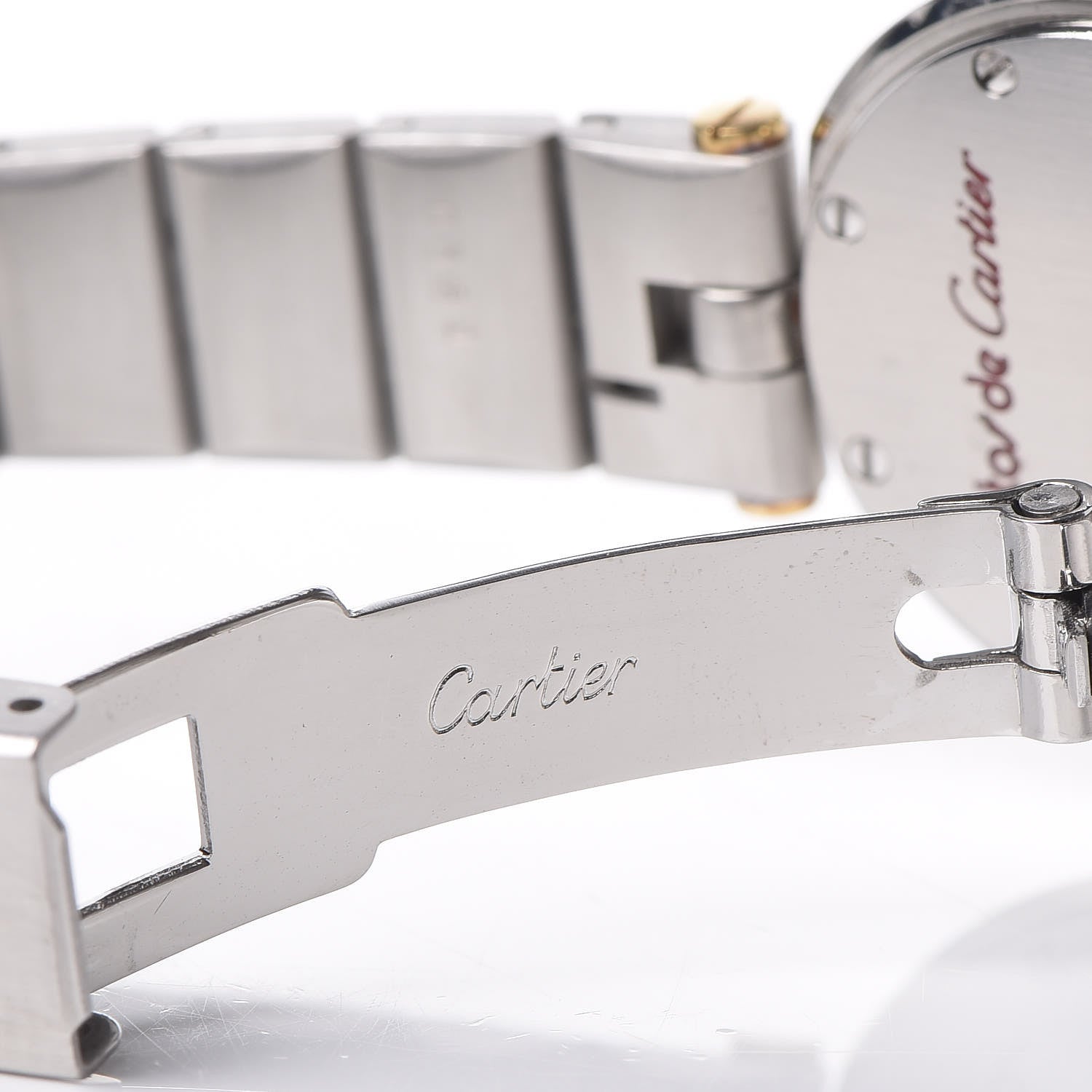 Cartier Stainless Steel 18K Yellow Gold 27mm Santos De Galbee Quartz Watch 6 of 8