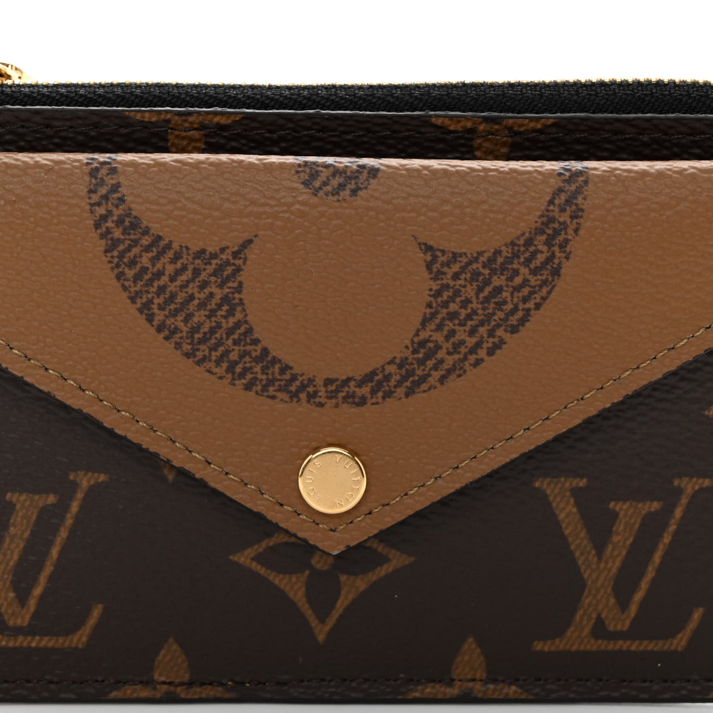 Reverse Monogram Recto Verso Card Holder Brown